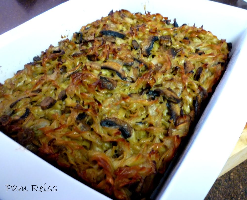 Mushroom & Onion Kugel Pam's Kitchen